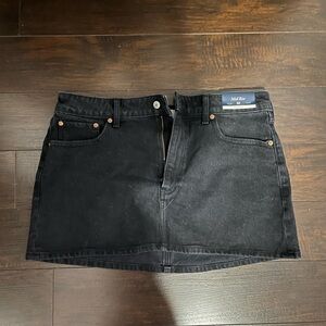 Abercrombie & Fitch Black Denim Mini Skirt